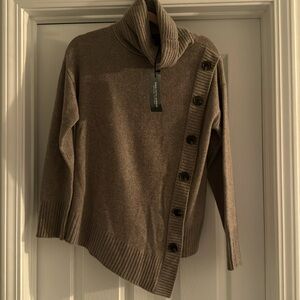 Saks fifth Ave cashmere asymmetrical sweater. NWT size medium.